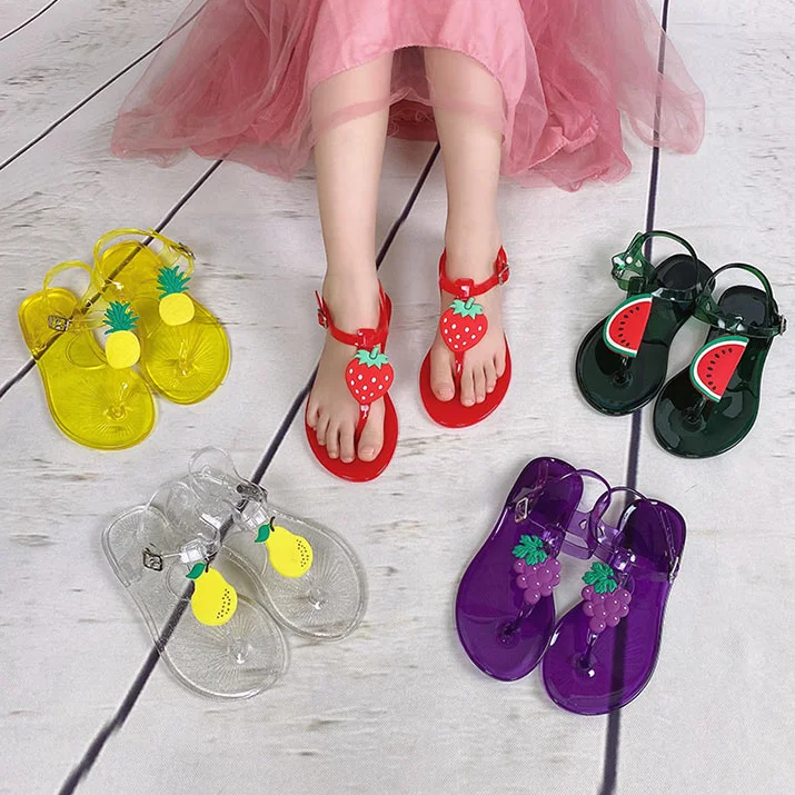 New Girls Kids Flat Summer Beach Flop Sandals Jelly Shoes Toddler Children Flip❤ 