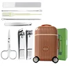 brown suitcase nail clippers 8-piece set
