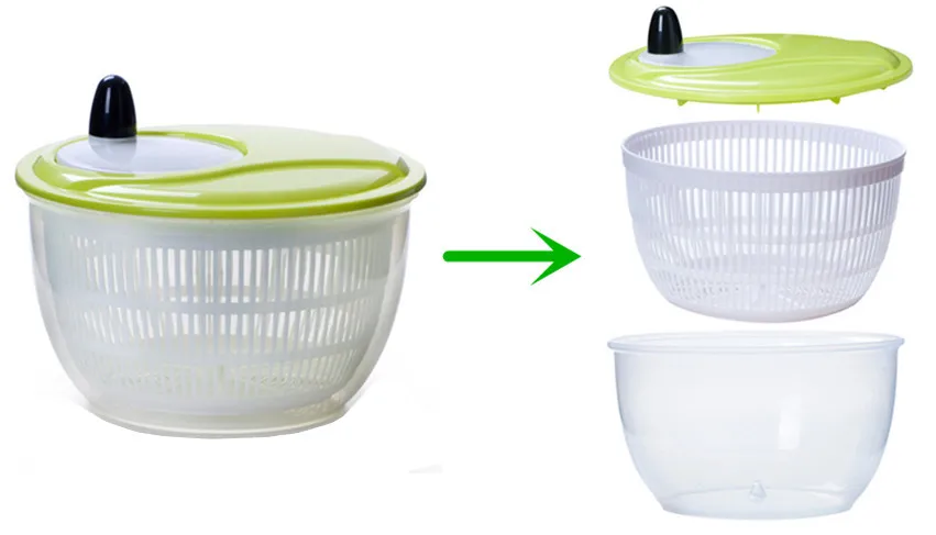 Plastic Manual Salad Spinner Vegetable Spinner Salade Spinner,Colander ...