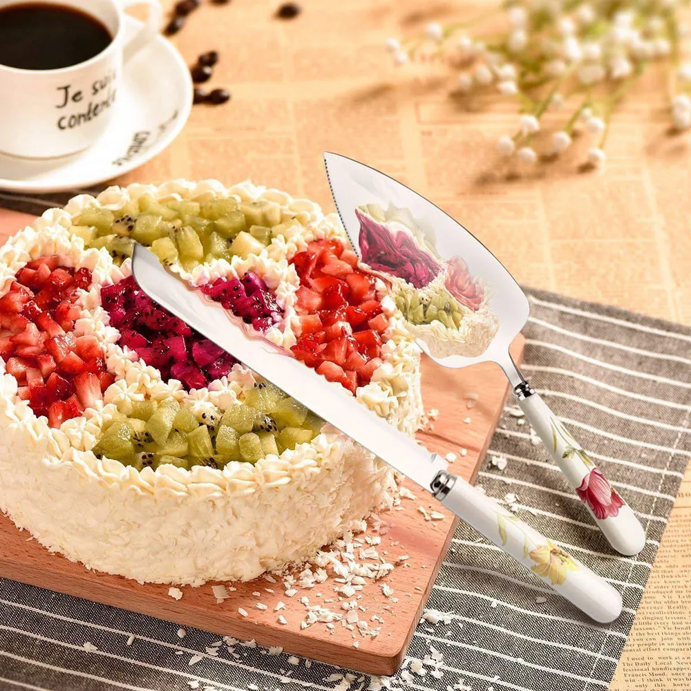 Набор столовых приборов с керамической ручкой из нержавеющей стали