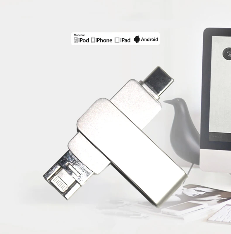 Factory Cheap Prices  3 in 1flash Drive USB Memory SD Card OTG 128GB for Mobile Phone