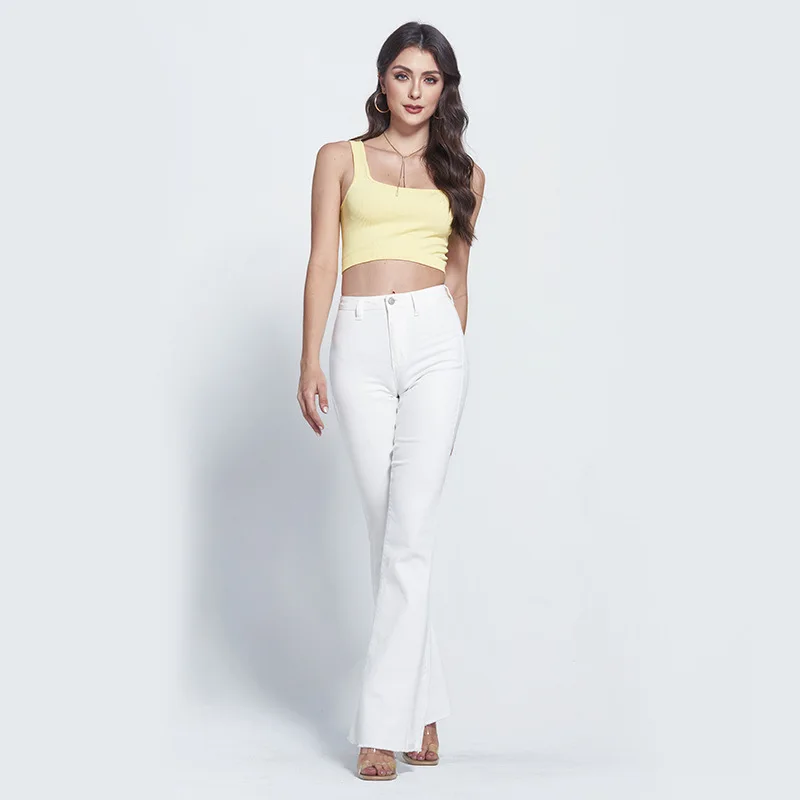 Custom Denim Casual Stretch Flared Pants Slim Skinny Denim Jeans Women's Pants Women Jeans