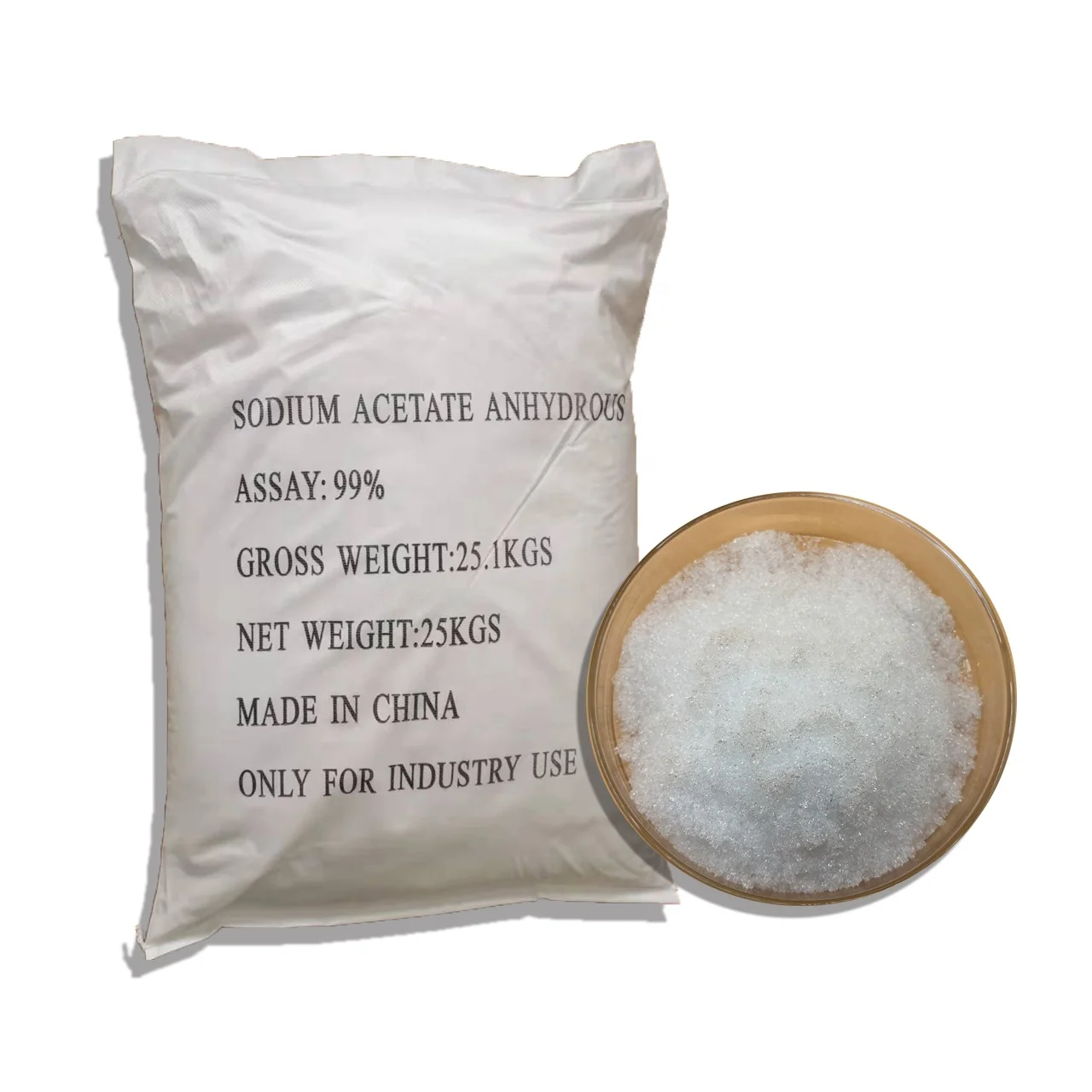 factory price food grade sodium acetate anhydrous  CAS 127-09-3
