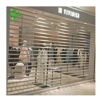 Low Noise Stable PC Transparent Rolling Door For Mall