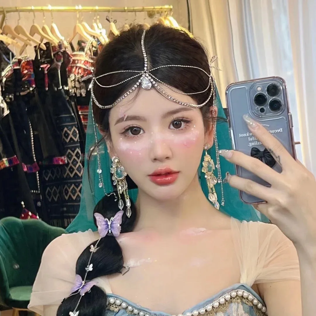 Bandeau Headpiece Cristal Or - Bijou De Tête Réglable - Style Bohème