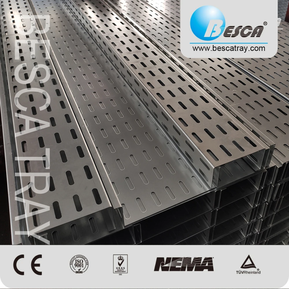 Besca Perforated Sheet Bottom Perforated Cable Tray With Rung
