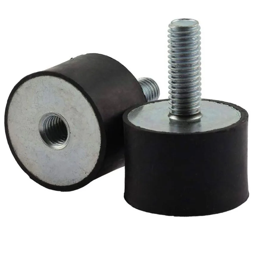 M5/M6/M8 Screw Rubber Cylindrical Vibration Isolation Installation Rubber Buffer for Generator Compressor Anti Vibration Mounts