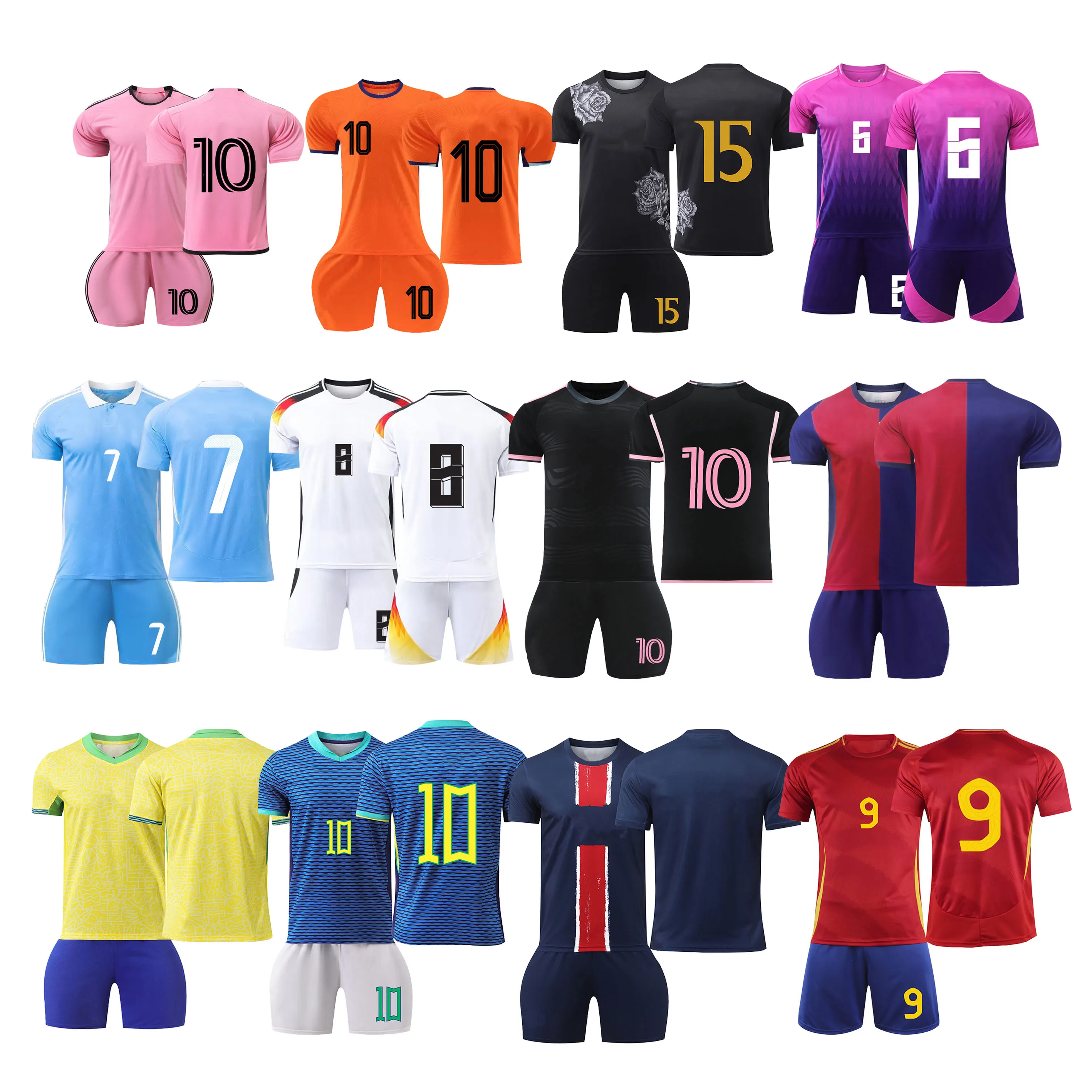 成人球衣升华价格男子24-25赛季足球球衣球迷版主客场足球球衣足球t恤