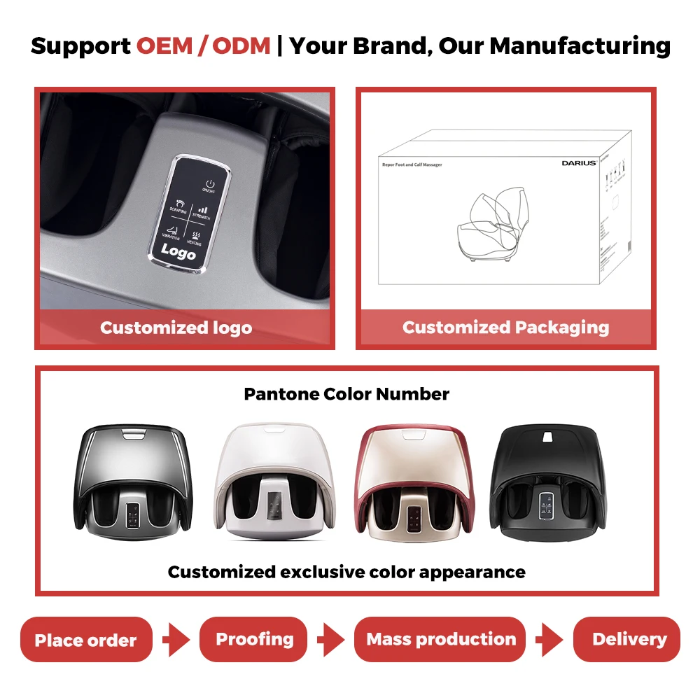 Foot and Calf Massager with Multifunctional Design - OEM ODM Customizable CE-FCC Certified