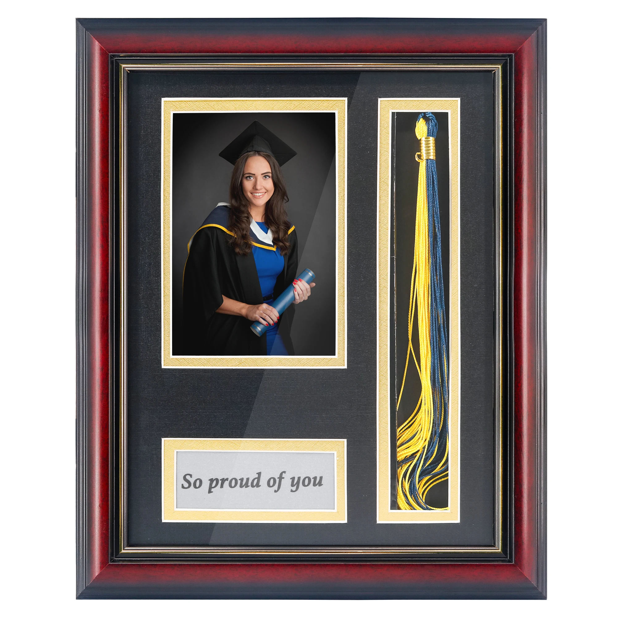 Custom Wood Graduation Photo Frame with Tassel Holder Class of 2024 ...