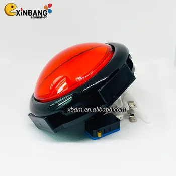 High quality game console with large convex button, with LED 100 mm round key switch