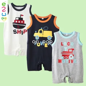 Sleeveless Romper Wholesale Organic Cotton Baby Rompers Wholesale Baby Clothes