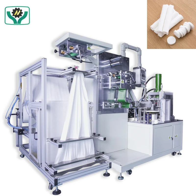 Compressed Towel Making Machine Full Automatic Disposable HY Aluminum Alloy 1 Set Standard Export Wooden Box PLC Control 7KW