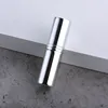 Silver bottle with double line cap
