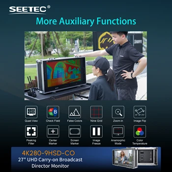 SEETEC 4K280-9HSD-CO 27" 4K Ultra HD Broadcast Director Monitor, 4x  Multi-View, OEM for TV Studio & OB Van detail image