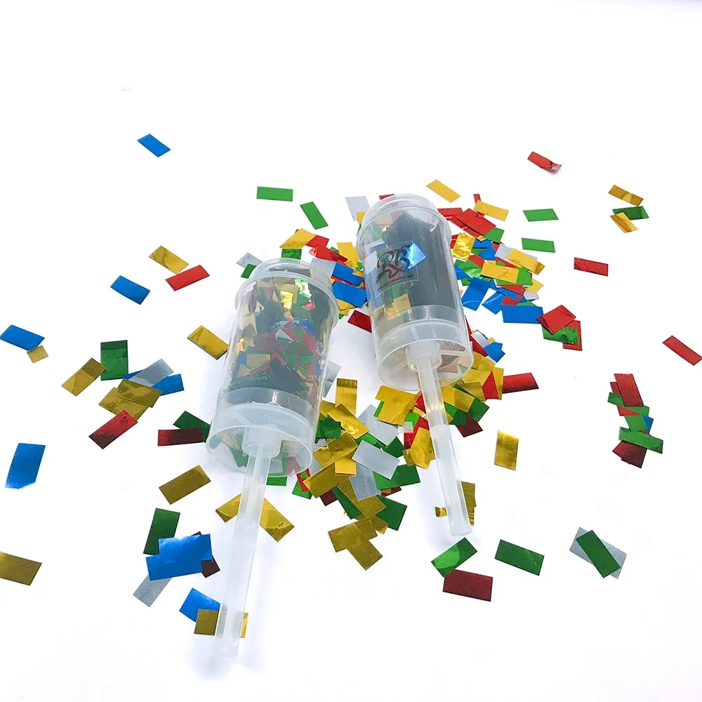 Одноразовые высококачественные товары для вечеринок пуш-поп конфетти Поппер для свадьбы