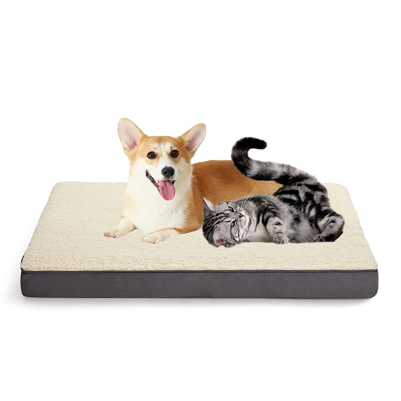 Pet beds & accessories camas de perros extra large anti-slip rectangle memory foam orthopedic cat pet cage bed dog cushion