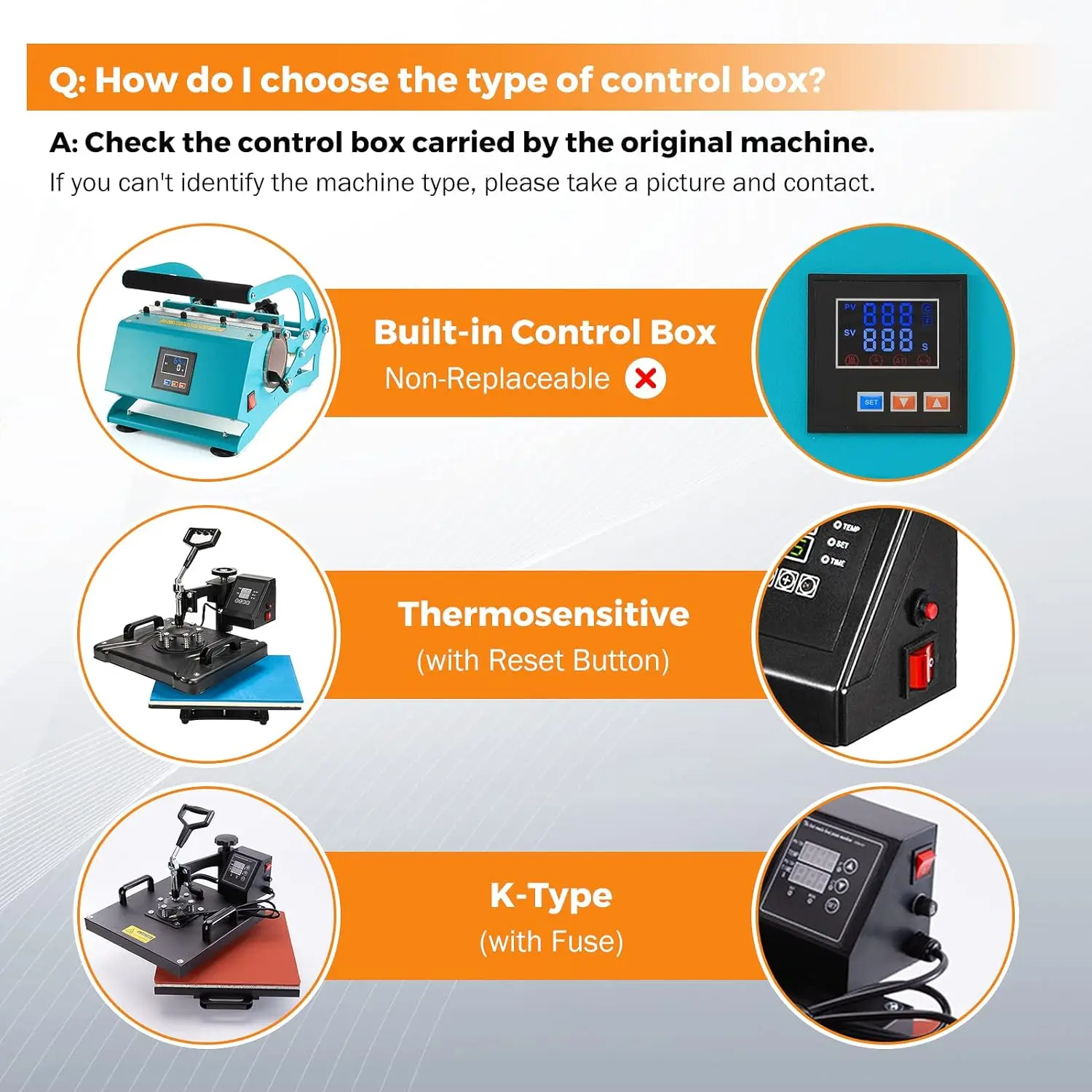 MIDA Heat Press Control Box Replacement Digital Panel Accessory Machine 1400W Temperature Controller 110V Attachment