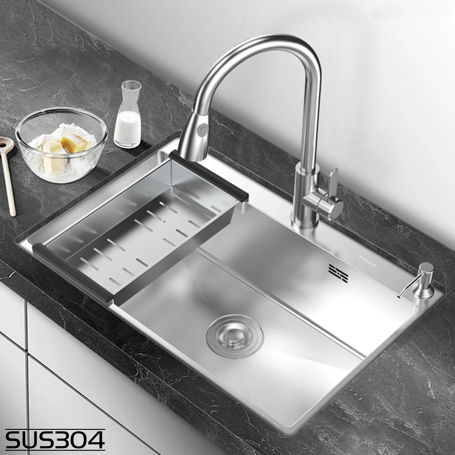 Galenpoo Drop In Kitchen Sink 25 Gauge T25 Stainless Steel Single ...