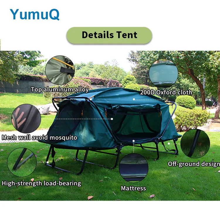 Yumuq 210cm 2 Person 200d Oxford Pu Coated Foldable Automatic Pop Up