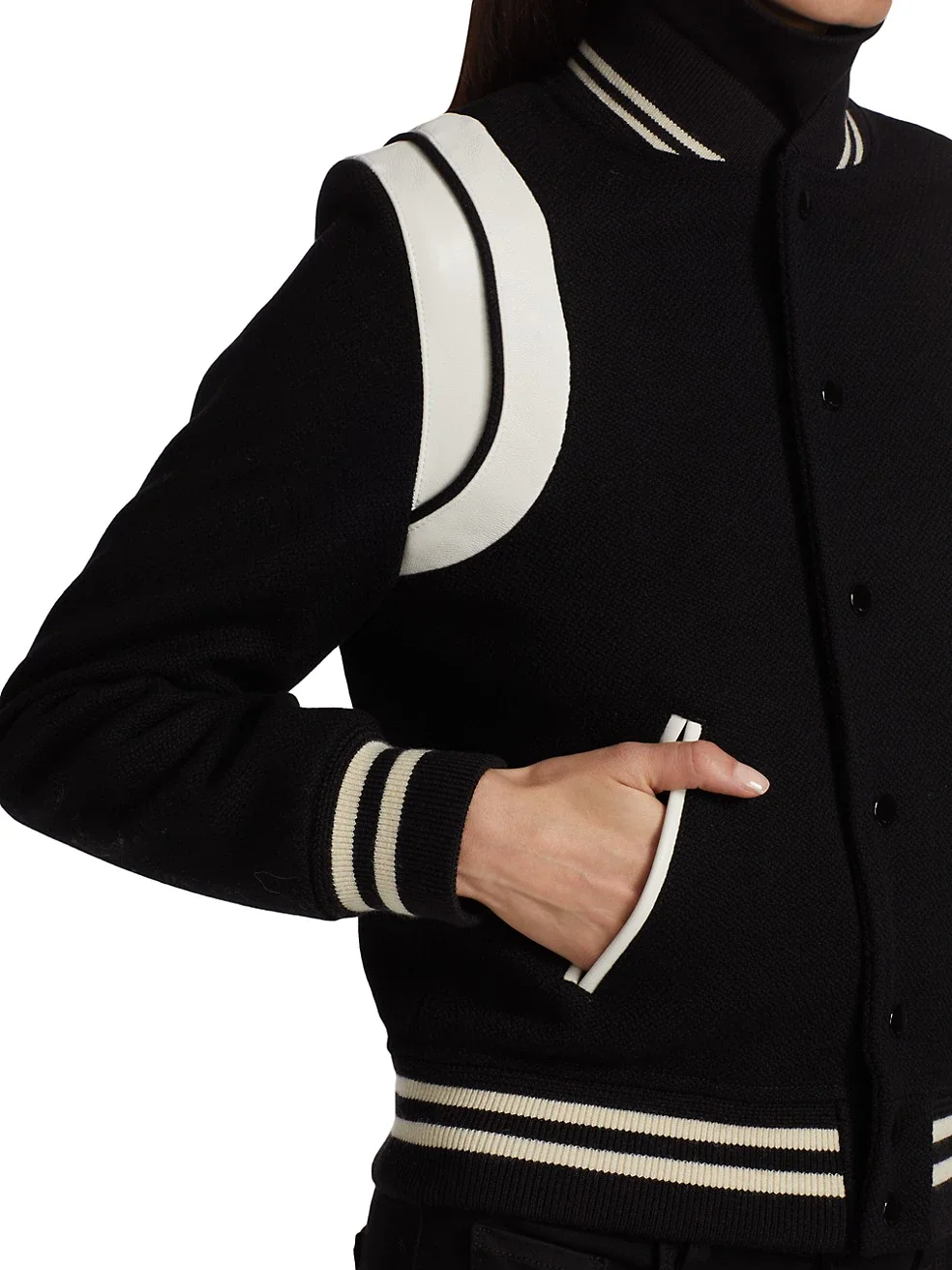 Custom Threaded Leader Mouth Shoulder Stripes Teddy Slim Vintage Letterman Varsity Jackets Washed Embroidered Women Bomber