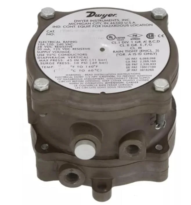 Новый и оригинальный взрывозащищенный переключатель дифференциального давления Dwyer 1950G-0-B-24-NA по хорошей