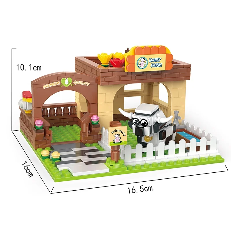 COGO Dairy Farm Series Bricks Set Educational Fun