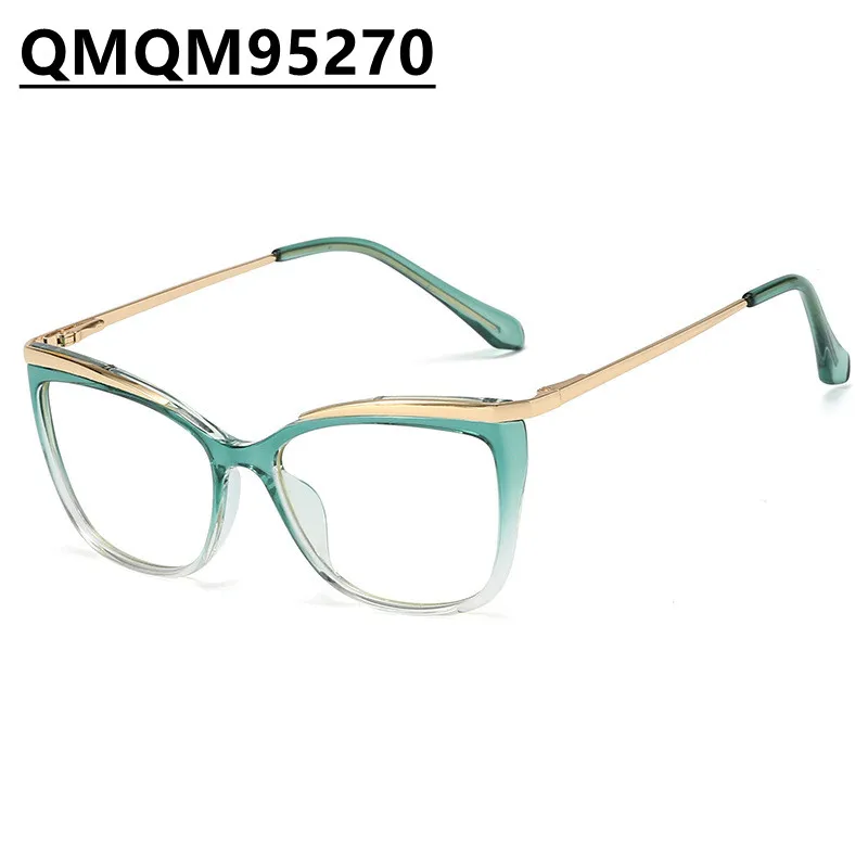 2022 Bicolourable Metal Spring Hinge Cateye Girls Eye Wear Eyeglasses Frames Gafas De Luz Azul Anteojos Mens Glasses