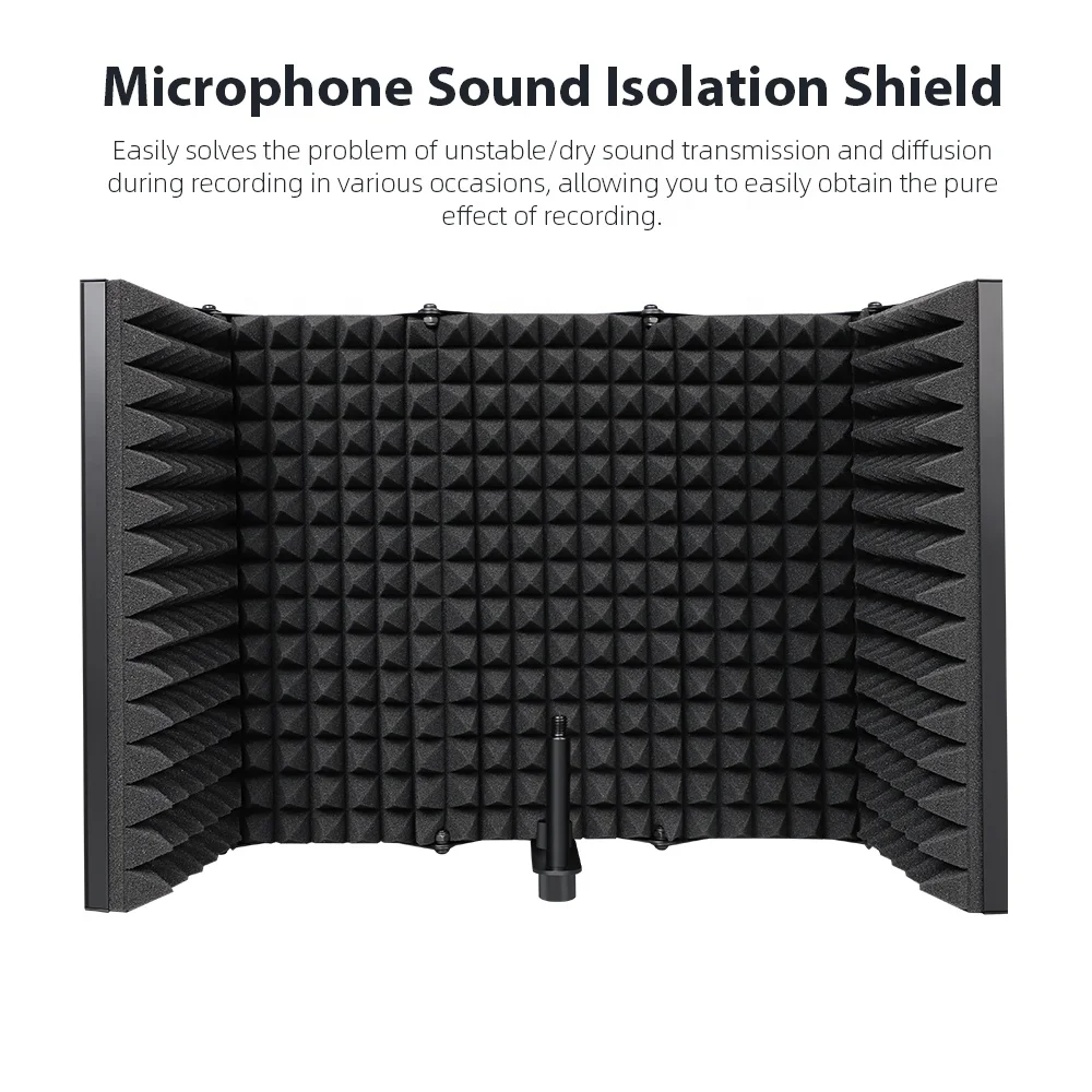 MAONO портативный микрофон Звукоизоляционный щит с пятью дверцами звукоизоляционный чехол