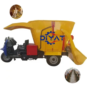 3-5t/h vertical traction tmr dairy cow feed diesel mixer machines