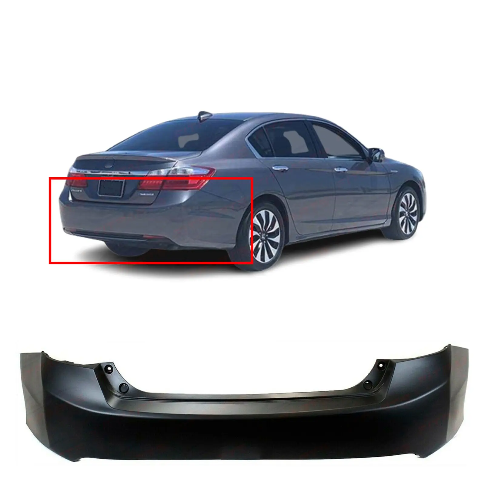 OEM car bumpers auto spare parts rear bumper cover body kit for HONDA ACCORD 2013 2014 2015