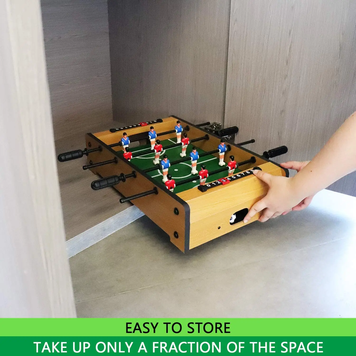 20-Inch Table Top Football/Soccer Game Table for Kids Easy to Store WIN.MAX Mini Foosball Table 