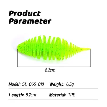 Cheery Hot Sale 8.2cm 6.5g Bellows Gill Soft Worm Fishing Lure Texas Rig Artificial Bass Pike Silicone Baits – Soft Lure – view 5