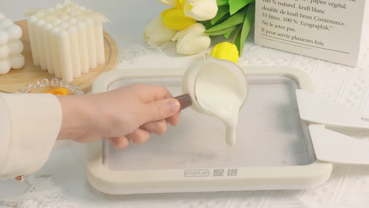 Frozen Cold Food Plate Food Grade Stainless Steel With Scraper Instant