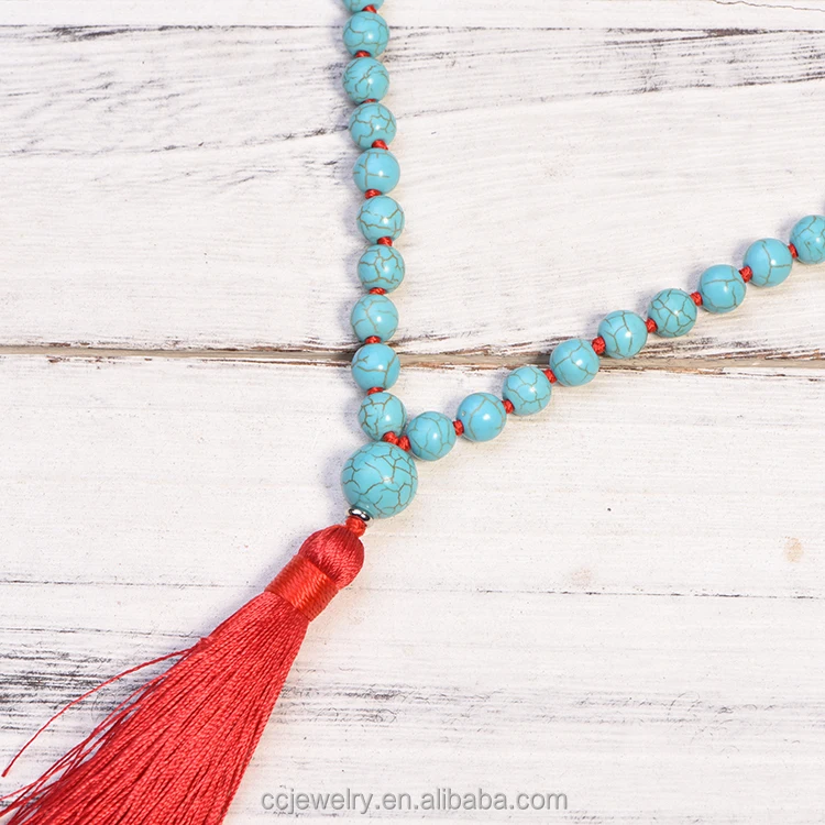 108 Bead Malas Mala Necklace & Bracelet With Tassel 8mm Stone Beads