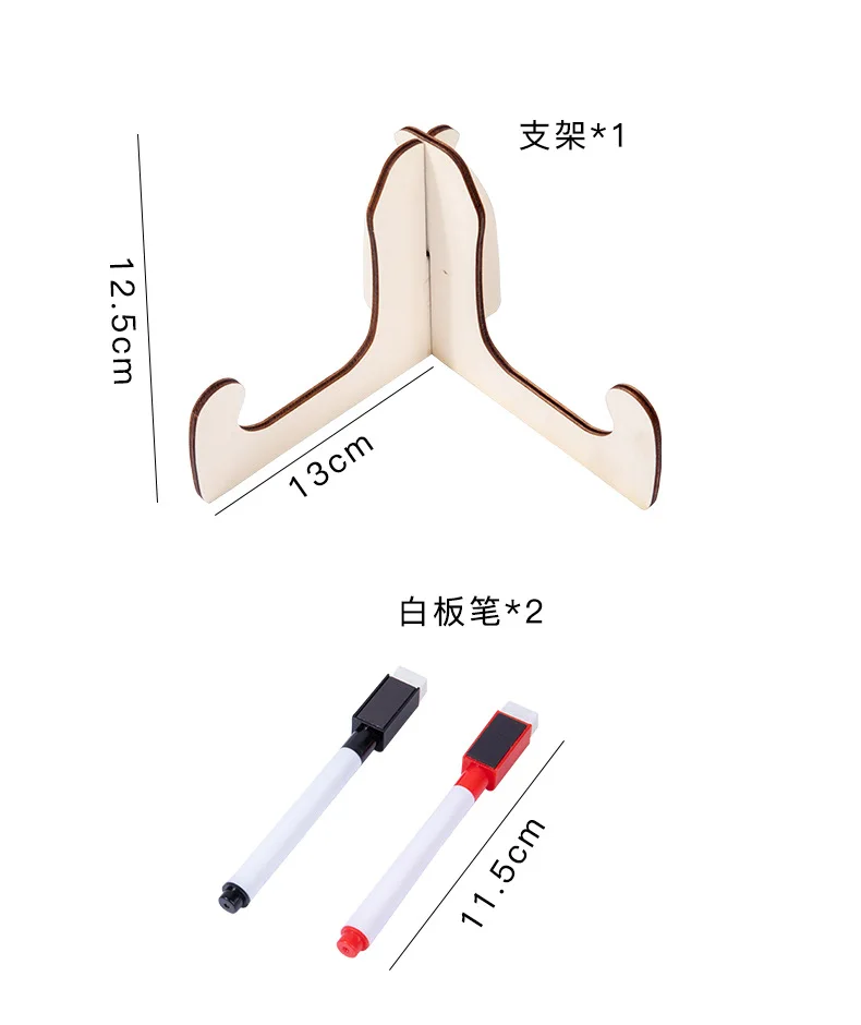 4 in One Multifunctional  Shape Number Game Double Side Whiteboard Wooden Jigsaw Puzzle Board Toys