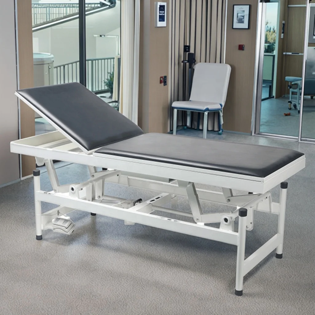 Adjustable Height Hydraulic Metal Examination Table Clinical Grade 600-800mm Modern Multi-Function Hospital Use Infusion School 4