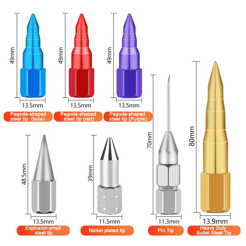 Explosion Proof Grease Nozzle Gun Head Pointed Pin Type Injector Needle Grease Coupler Fittings