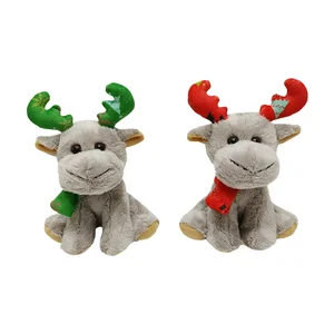 Merry Christmas Gift Custom Deer Stuffed Plush Toys Reindeer Decorations Plush Dolls