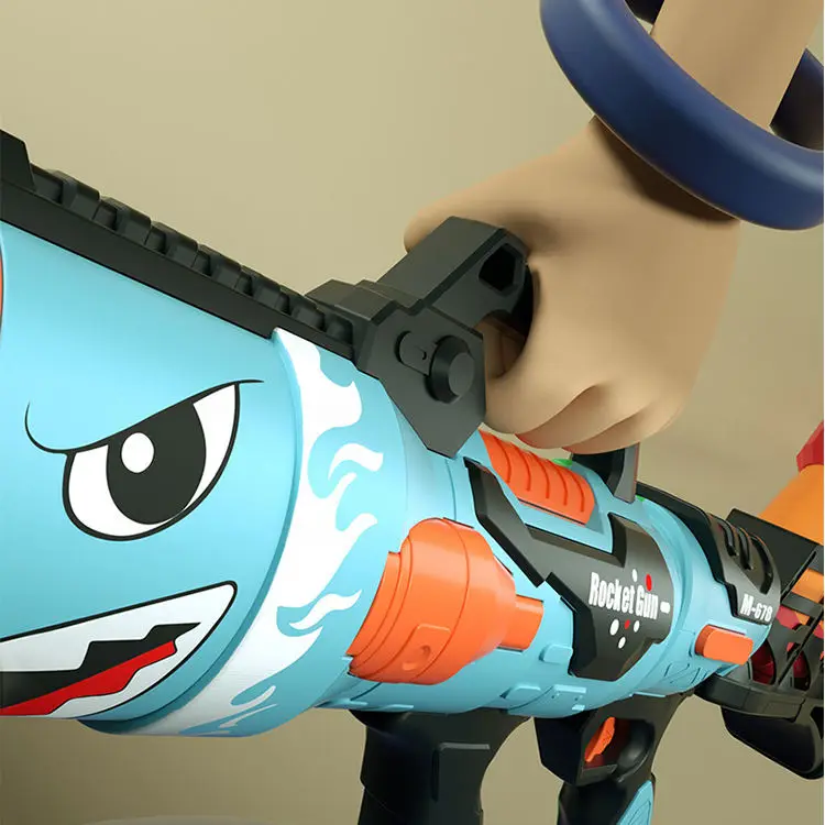 2023 Air Pow Toy Rocket Barrel Launcher Fun Safe Shooting