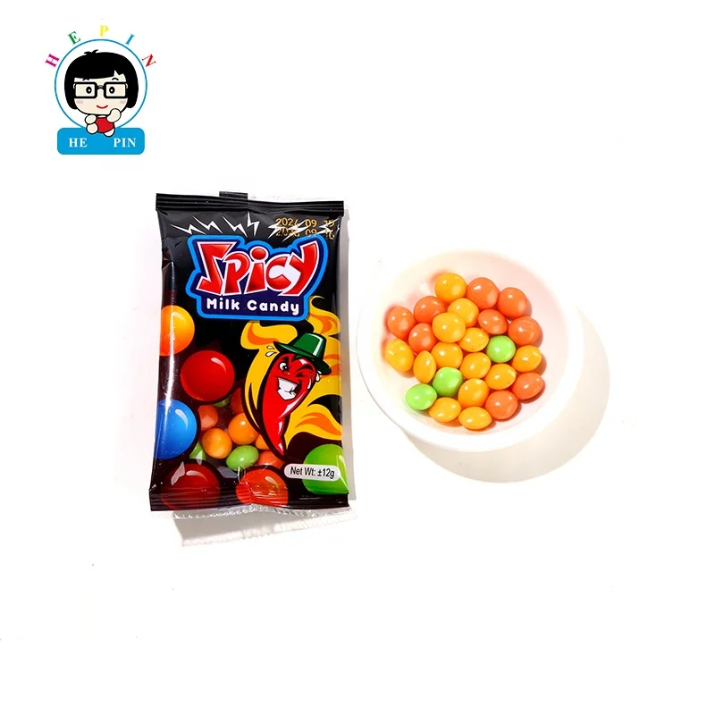 Wholesale OEM Super Spicy Flavor Milk Candy Tasty Colorful Tablet