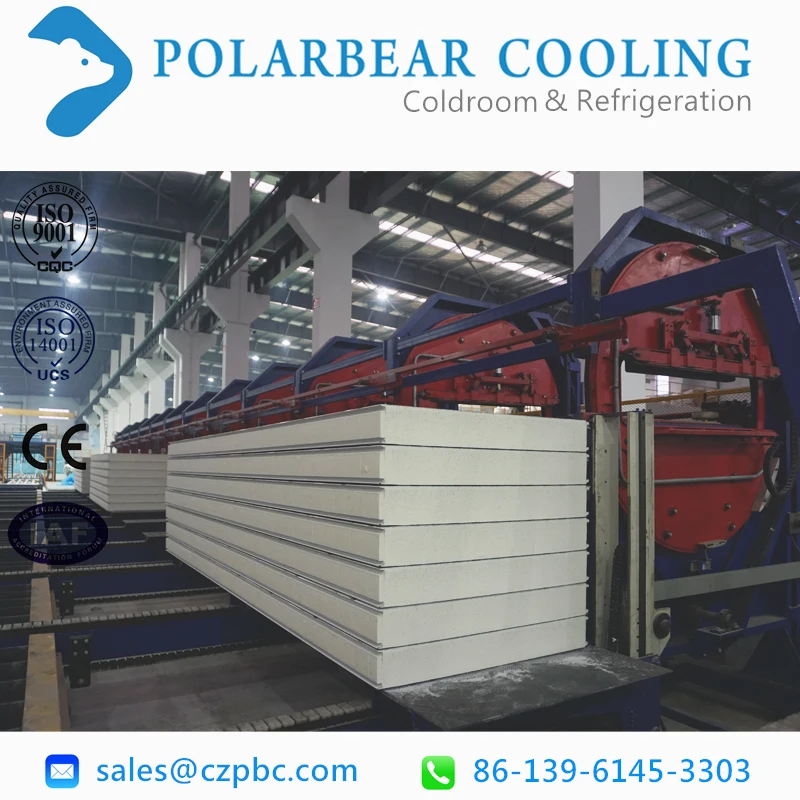 Customized PU Foam Polyurethane PUR PIR PUF Insulated and Fireproof Corrugated Sandwich Panels for Ceiling