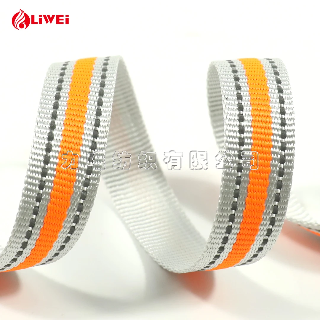 Stocks Popular Many Colors 2.5cm 1 Inch Reflective Nylon Webbing Tape for Dog Collar Pet Leash