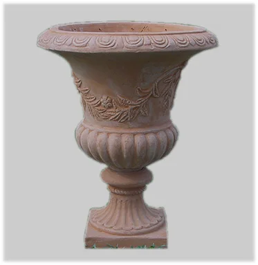 Wholesale Outdoor Terracotta Ceramic Flower Pots Europe Design Style Clay Planters for Garden Nursery or Shopping Mall Usage