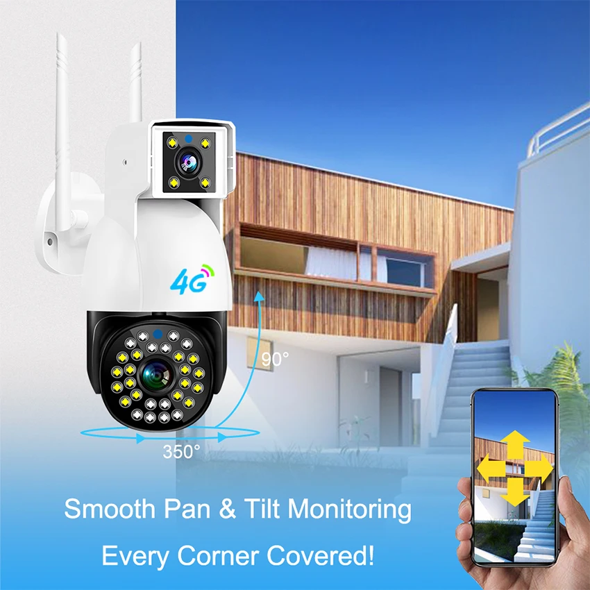 V380 New Bullet And Ptz Camera 4mp Outdoor Security Cctv Wireless