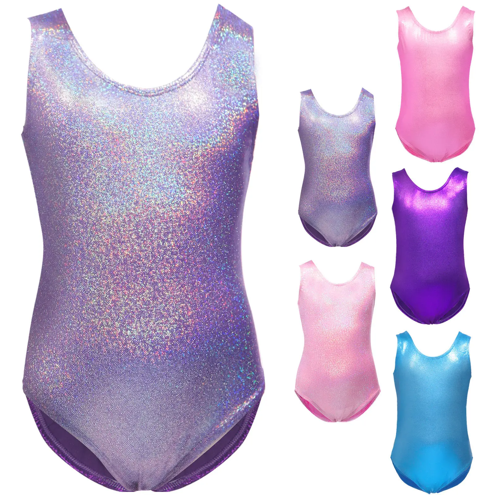 Cheap Fabric Rhythmic Gymnastics Leotards Rhinestone Gymnastics