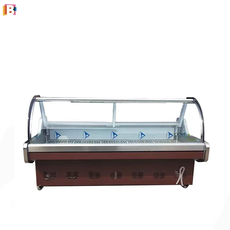 Direct Air Cooling Deli Food Showcase Chiller Fridge Single-Temperature Butchery Display Equipment with Fan Cooling Mode