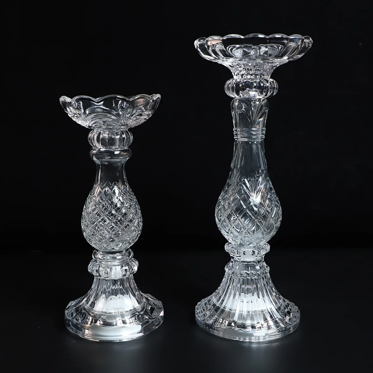 hand made vintage glass candle holders for wedding crystal candle holders table decorations