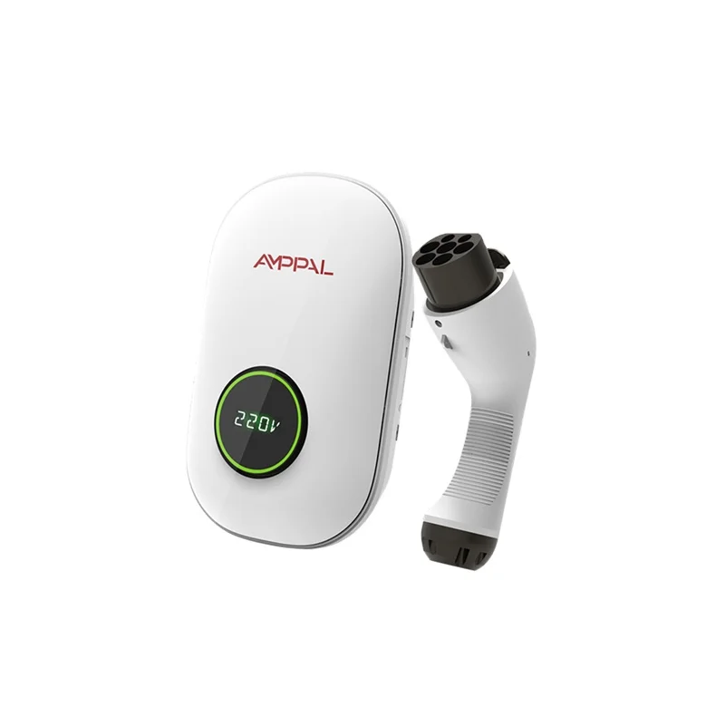 AMPPAL 7kw Smart Ocpp EV Charging Station Wall Box Mode 3 Car Charger with Type 2 Plug Output Current 32A