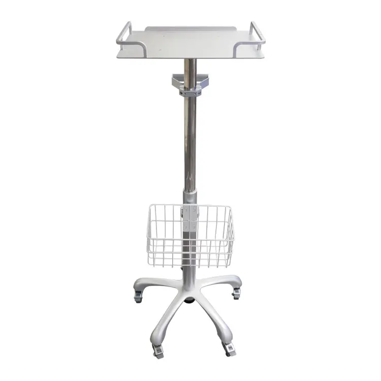 Stainless Steel Medical Injection Laptop Cart On Wheels Treatment Hospital Emergency Medicine Trolley